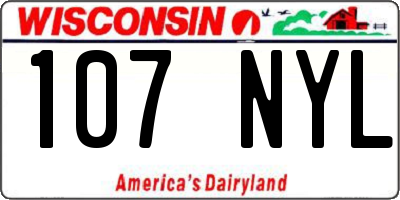 WI license plate 107NYL