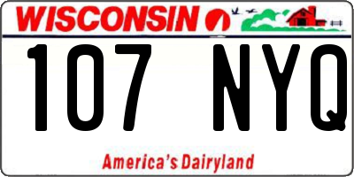 WI license plate 107NYQ