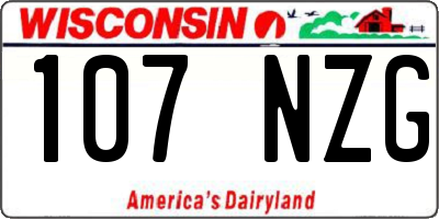 WI license plate 107NZG