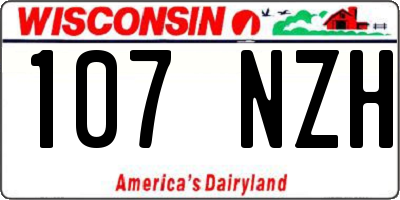WI license plate 107NZH