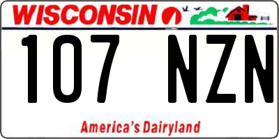 WI license plate 107NZN