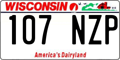 WI license plate 107NZP