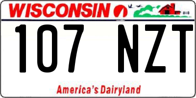 WI license plate 107NZT