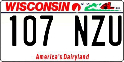 WI license plate 107NZU