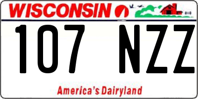 WI license plate 107NZZ