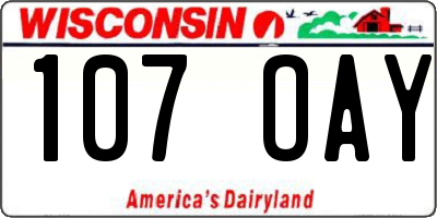 WI license plate 107OAY