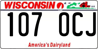 WI license plate 107OCJ