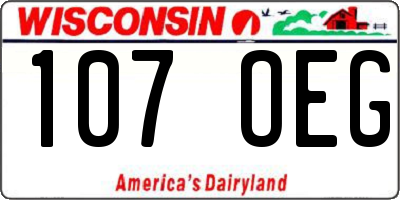 WI license plate 107OEG