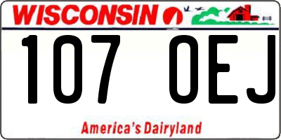 WI license plate 107OEJ