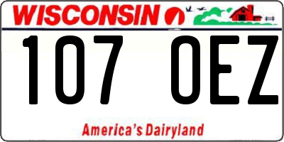 WI license plate 107OEZ