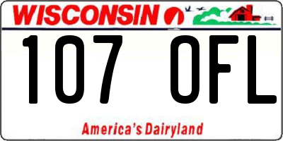 WI license plate 107OFL