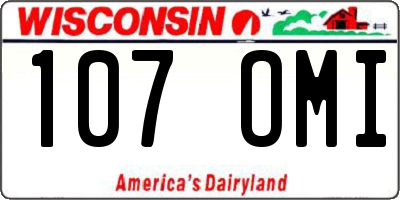 WI license plate 107OMI