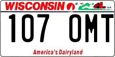 WI license plate 107OMT