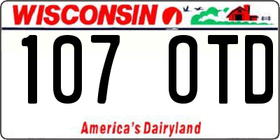 WI license plate 107OTD