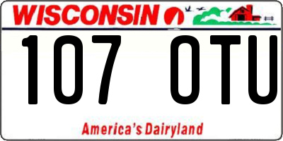 WI license plate 107OTU