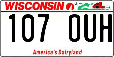 WI license plate 107OUH