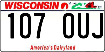 WI license plate 107OUJ