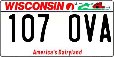 WI license plate 107OVA