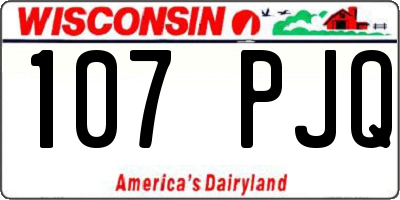 WI license plate 107PJQ