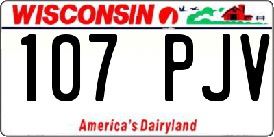 WI license plate 107PJV