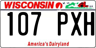 WI license plate 107PXH