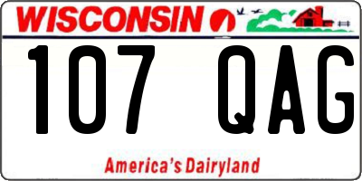 WI license plate 107QAG