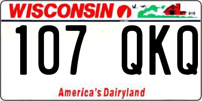 WI license plate 107QKQ