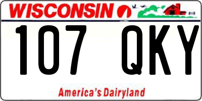 WI license plate 107QKY