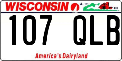 WI license plate 107QLB