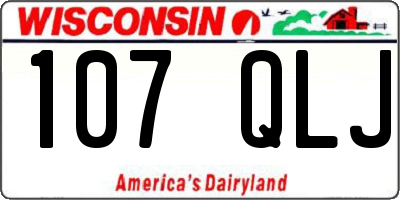 WI license plate 107QLJ