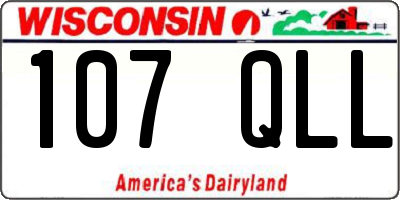 WI license plate 107QLL