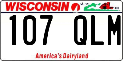 WI license plate 107QLM
