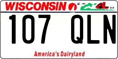 WI license plate 107QLN