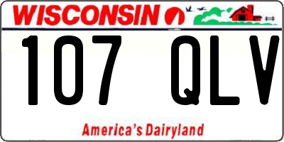 WI license plate 107QLV