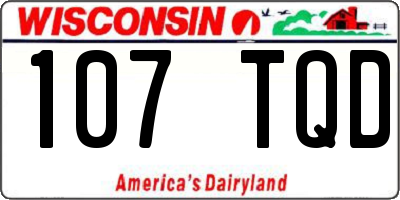 WI license plate 107TQD