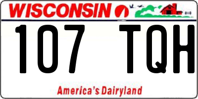 WI license plate 107TQH