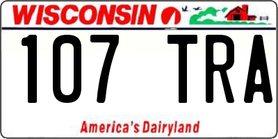 WI license plate 107TRA