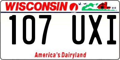 WI license plate 107UXI
