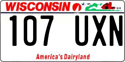 WI license plate 107UXN