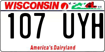 WI license plate 107UYH
