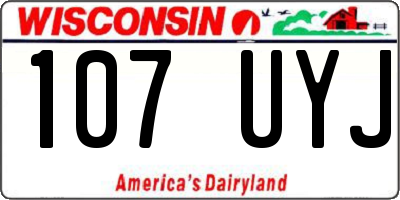WI license plate 107UYJ