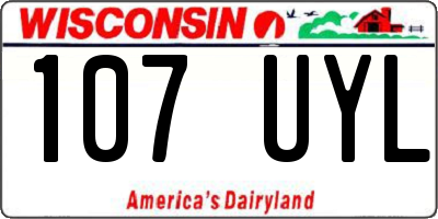 WI license plate 107UYL