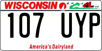 WI license plate 107UYP