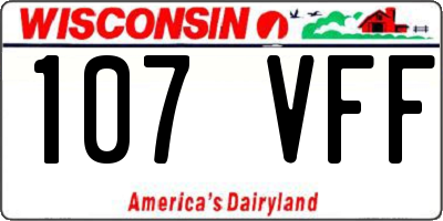 WI license plate 107VFF