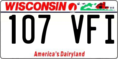 WI license plate 107VFI