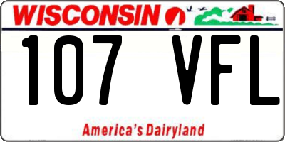 WI license plate 107VFL