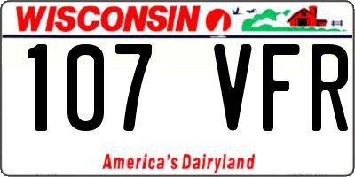 WI license plate 107VFR
