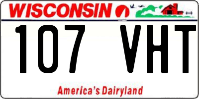 WI license plate 107VHT
