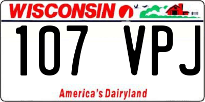 WI license plate 107VPJ