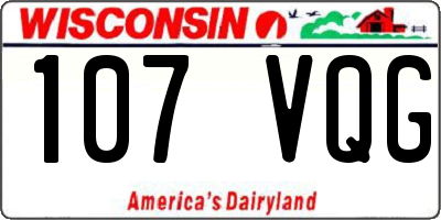 WI license plate 107VQG